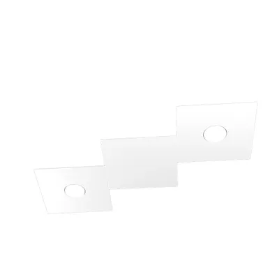 Immagine prodotto di Applique Moderna 3 Moduli Eccentric Metallo Bianco 2 Luci Gx53
