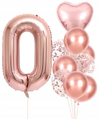 Zdjęcie produktu dla Zestaw balonów urodzinowych - balony z cyframi - świąteczna dekoracja - balon z konfetti - elektryzujący wzór - dekoracja imprezowa - duże cyfry