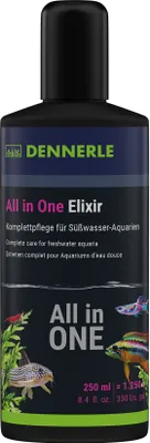 Produktbild von Dennerle All in One Elixir, 250 ml - Die Aquarium Einfach-Pflege für Fische, Garnelen, Pflanze, Filter und Wasser