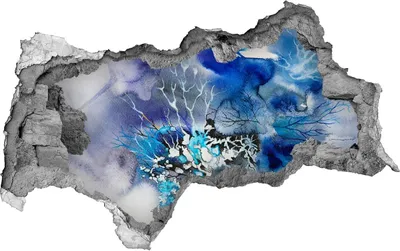 Produktbild von Selbstklebender Loch-3D-Aufkleber 95x73 cm abstrakte Blumen