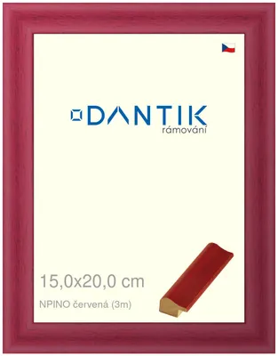 Zdjęcie produktu dla Ramka DANTIK 15x20 | NPINO czerwona (szkło przezroczyste)