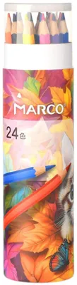 Produktbild von Ölbuntstifte 24 Farben für Erwachsene & Künstler, Sechseckig, Vorgespitzt, Bruchsicher, Set mit Stiftebecher