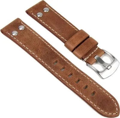 Produktbild von Minott Uhrenarmband Vintage Look Leder 24mm 20105S