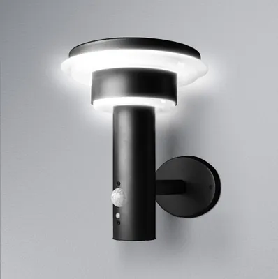 Produktbild von LEDVANCE ENDURA STYLE SOL WALL2CIRCLE6WBK LEDV 4058075392724 Solar outdoor wall light ( + motion detector) 6 W Black