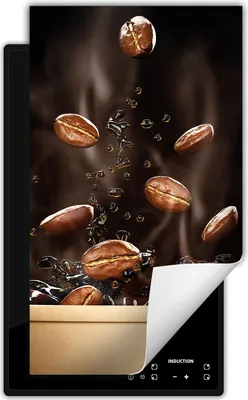 Produktbild von DarHaus Herdabdeckplatte 1 teilig 30x52 cm Anti Rutsch Matte Aufrollbar, Kaffee