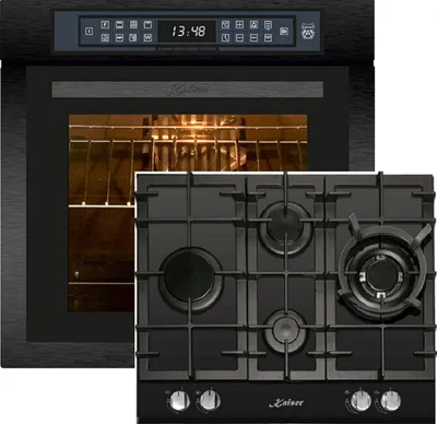 Imagen del producto de Conjunto Herd/Kaiser EH 6306 RS: horno empotrable + placa de cocina a gas KCG 6394