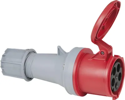 Produktbild von PCE CEE 63 A/400 V 5-pin Plug female Rot - IP44