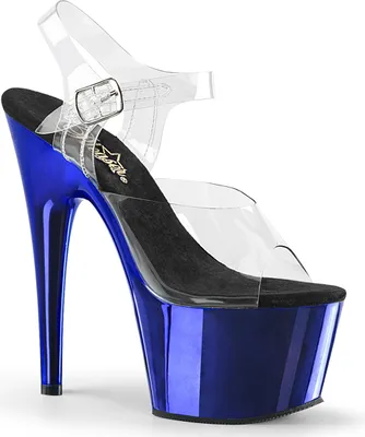 Produktbild von ADORE-708 Damen Sandale von Pleaser, Transparent Blau , EU 42, US 12