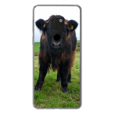Produktbild von MuchoWow® Handyhülle Schutzhülle Hülle für Huawei P40 Lite Schottische Highlander - Kühe - Natur - Grün - Gras Silikon Softcase Handy Hülle - Handy