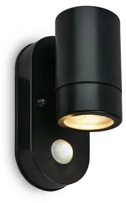 Obrázek produktu pro Nástěnné svítidlo Briloner LED, detektor pohybu, ochrana proti stříkající vodě a prachu, černé, rozměry: 15 x 7 x 9,5 cm