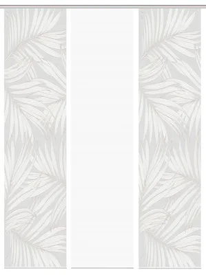 Produktbild von PACEY Schiebegardine, halbtransparente, 260x60 cm, taupe, palmendruck