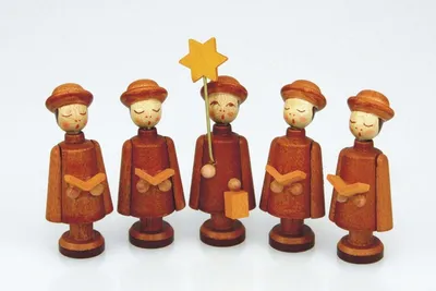 Obrázek produktu pro Dřevěné figurky 5 figurek Kurrende přírodní výška 4cm NOVINKA