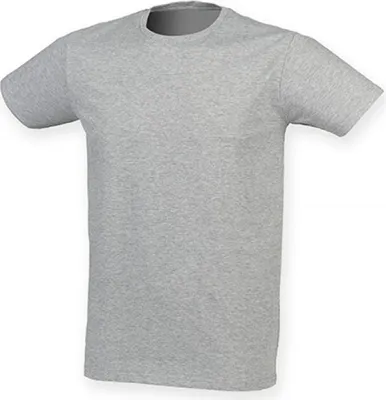 Immagine prodotto di SF Men SF121 | T Feel Good Stretch da uomo / Taglio lungo e moderno - Colore: Heather Grey - Taglia: XXL