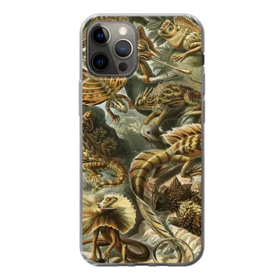 Produktbild von MuchoWow® Handyhülle Schutzhülle Hülle für iPhone 12 Pro Lacertilia - Alte Meister - Kunst Silikon Softcase Handy Hülle - Abdeckung