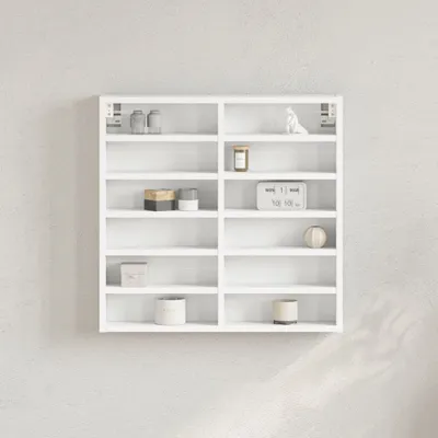 Immagine prodotto di Maison Exclusive - Vetrina bianca 60x8,5x58 cm Materiale ligneo