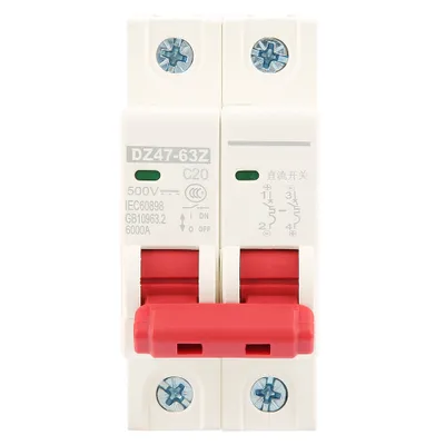 Obrázek produktu pro Jistič, mini jistič, MCB, 20A 500V jistič, DC MCB, DC jistič