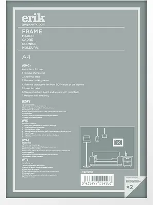Produktbild von Rahmen a4 29,7 x 21 cm mdf white