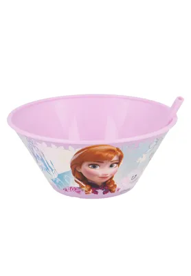 Obrázek produktu pro Dětská miska na müsli Frozen pro holčičky s integrovanou slámkou, 500 ml