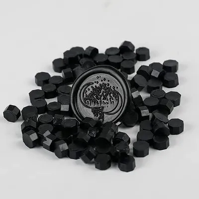 Imagen del producto de Sellos de cera, 200 unidades, sellos octogonales multicolores para cera – Láminas de cera vintage para invitaciones de boda y sobres