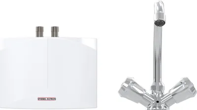 Produktbild von STIEBEL ELTRON hydraulischer Mini-Durchlauferhitzer DNM 3 + MAZ mit 2-Griff Armatur fürs Handwaschbecken, 3,5 kW, mit Stecker, drucklos, 205969