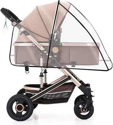 Productafbeelding van Universele Regenbescherming voor Kinderwagens, Transparante Regenhoes, voor Buggies, Jogger Strollers, tegen