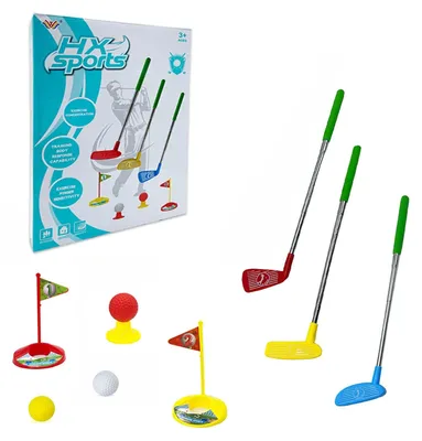 Produktbild von Mini-Golf-Set für Kinder im Alter von 3-5 Jahren, mit Golfschlägern und Bällen