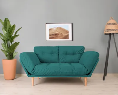 Obrázek produktu pro Hanah Home, Nina- FTN1353, petrolejově zelená, rozkládací pohovka, rám: 100% kovový rám