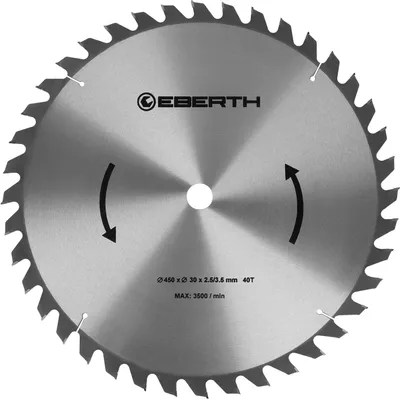 A circular saw blade with teeth, centered on a white background.