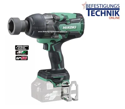 Obrázek produktu pro Hikoki WR36DAW2Z, Rázový utahovák, Bezkartáčový, Černá, Zelená, Šedá, IP56, 3/4", 1500 ot/min