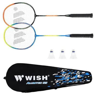 Produktbild von Badmintonschläger-Set mit 3 Federbällen
