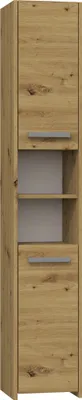 Produktbild von Moderner Badezimmerschrank in 5 Farben - vielseitig und einfach Montage. Farbe: Handwerkereiche, Badezimmer Regal, Bad Möbel, Badschrank, Badezimmer Hochschrank
