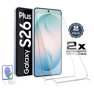 Produktbild von 2x Samsung Galaxy S26+ / S26 Plus - Panzerglas HD Panzerfolie Displayschutzglas Echt Glas Schutz Folie Display Glasfolie 9H 2 Stück