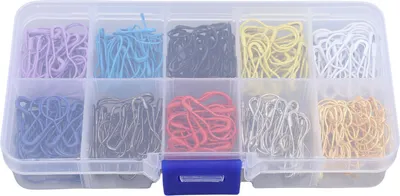 Produktbild von 300pcs Sicherheitsbirnenstifte Kürbisgeformte Metallhäkchen Strickstichmarkierungen 10 Farben zum Nähen des Kleidungsstücks