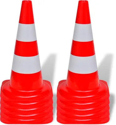 Obrázok produktu pre vidaXL Dopravný kužeľ 10 ks Reflexný červený a biely 50 cm