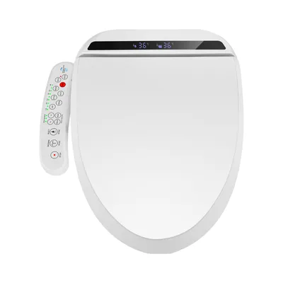 Produktbild von Puluomis WC-Sitze Toilettensitz Smart Automatisch Elektrisch, Toilettendeckel D Form mit absenkautomatik weiß lang