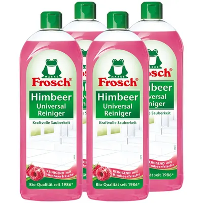 Produktbild von Frosch Himbeer Universal-Reiniger 750 ml - Kraftvolle Sauberkeit (4er Pack)