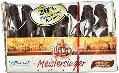 Produktbild von Wicklein Nürnberger Oblaten Lebkuchen schokoliert mit Nüssen 200g
