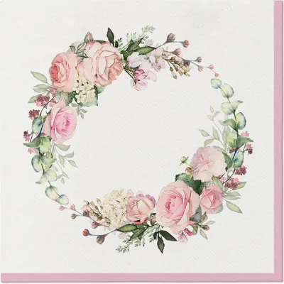 Obrázek produktu pro Prémiové ubrousky "Delicate Roses", 1/4, 40 x 40 cm 50 kusů.
