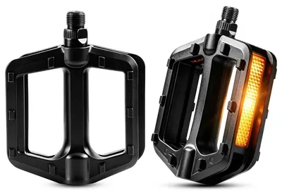 Produktbild von Fahrradpedale Schwarz mit Reflektoren, Kunststoff/Metall, 9/16 Zoll Gewinde