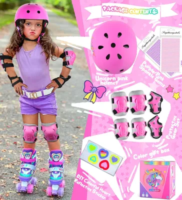 Immagine prodotto di Casco per bambini, unicorno, rosa, regolabile, per bicicletta