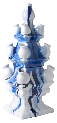 Obrázok produktu pre Heinen Delfts Blauw – Váza s tulipánmi, 3-dielna – Kolekcia „Waterval“ od Jorrita Heineina