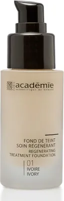 A bottle of Académie Fluid Foundation Regenerating Treatment Foundation.