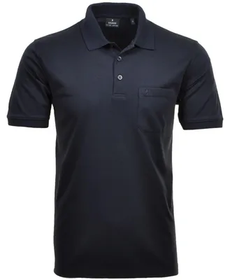 Ragman H-Polo Polo Soft-Knit uni in blau
