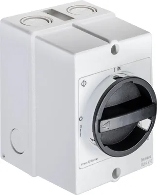Produktbild von Kraus & Naimer Hauptschalter, 3pol + 1NO/1NC, AP-Geh. IP66, Ith=20 A, P=5,5 kW (AC23B, 400V AC), 2,5 mm², 1 Stk.