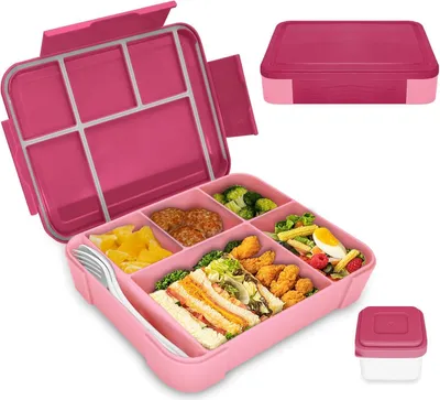 Immagine prodotto di IJIAMY Bento Box Kids con scomparti, 1300ml Lunchbox Leakproof Verde