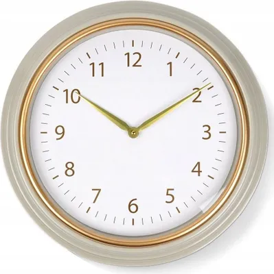 Produktbild von Klassische Wanduhr 50 cm Durchmesser, Weißgold, arabische Ziffern