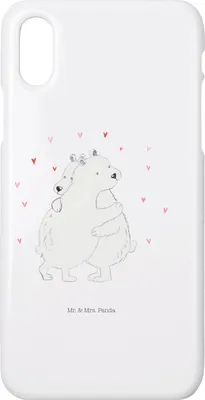 Produktbild von Mr. & Mrs. Panda Iphone 10 Handyhülle Eisbär Umarmen - Weiß - Geschenk, Cover, Handy, Lustige Sprüche, Hülle, X