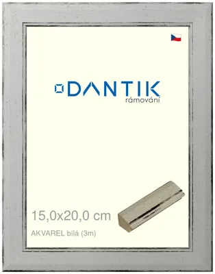 Zdjęcie produktu dla Ramka DANTIK 15x20 | AKVAREL biała (szkło przezroczyste)