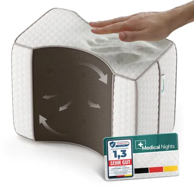 Produktbild von Kniekissen Seitenschläferkissen Beinkissen - Memory-Schaum - Rutschhemmend - Waschbar
