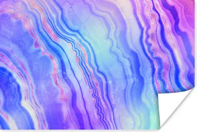 Produktbild von MuchoWow® Poster Neon - Edelsteine - Achat 120x80 cm - Bilder